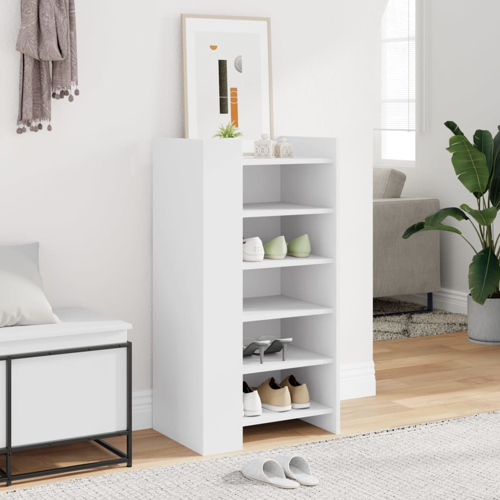 Shoe Cabinet White 52x37.5x100 cm Engineered Wood