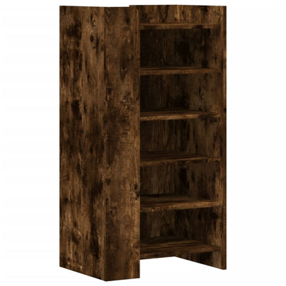 Shoe Cabinet Smoked Oak 52x37.5x100 cm Engineered Wood