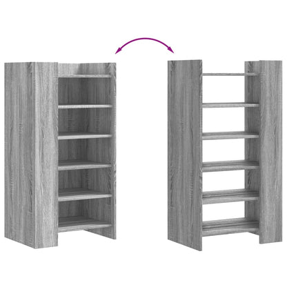 Shoe Cabinet Grey Sonoma 52x37.5x100 cm Engineered Wood
