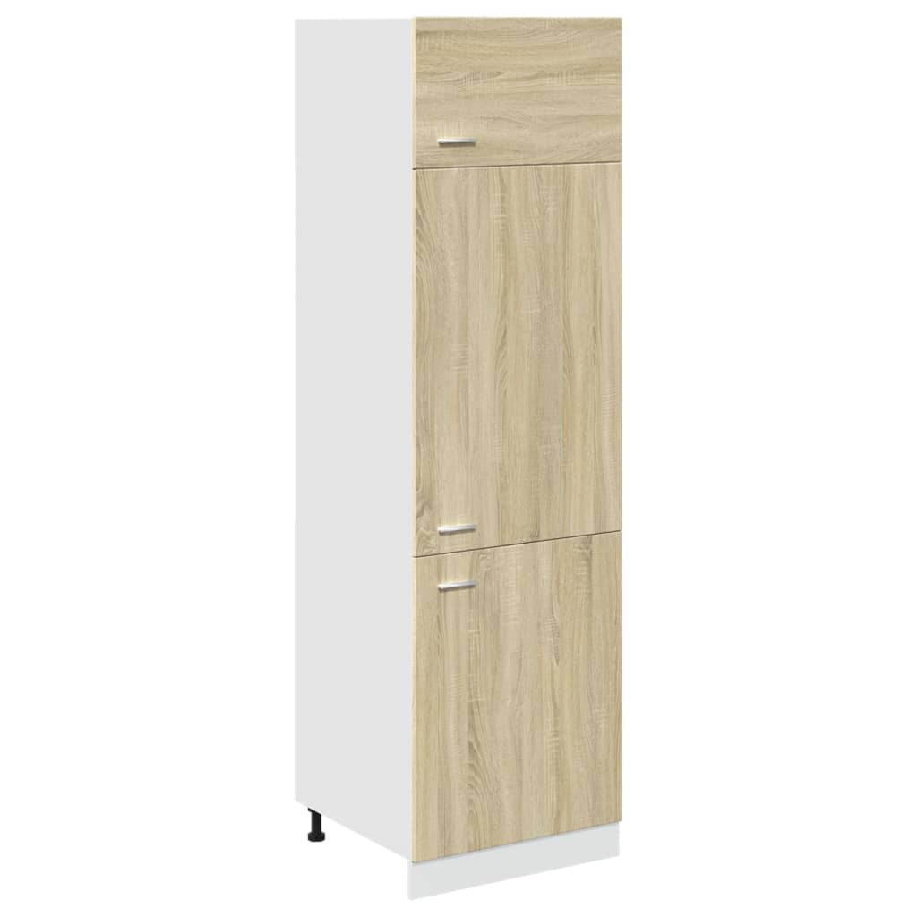 Refrigerator Cabinet Lyon Sonoma Oak 60x57x207 cm Engineered Wood