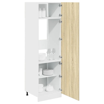 Refrigerator Cabinet Lyon Sonoma Oak 60x57x207 cm Engineered Wood