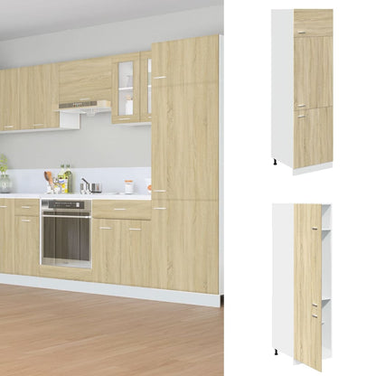 Refrigerator Cabinet Lyon Sonoma Oak 60x57x207 cm Engineered Wood