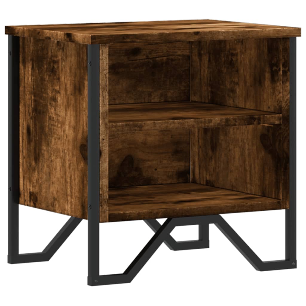 Bedside Cabinet Smoked Oak 40x30x40 cm Engineered Wood