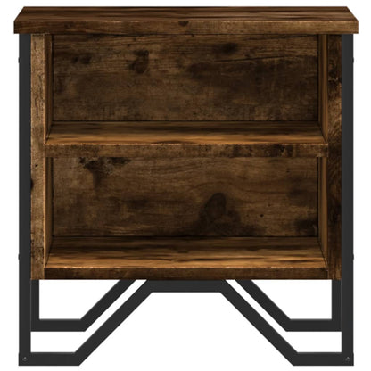 Bedside Cabinet Smoked Oak 40x30x40 cm Engineered Wood