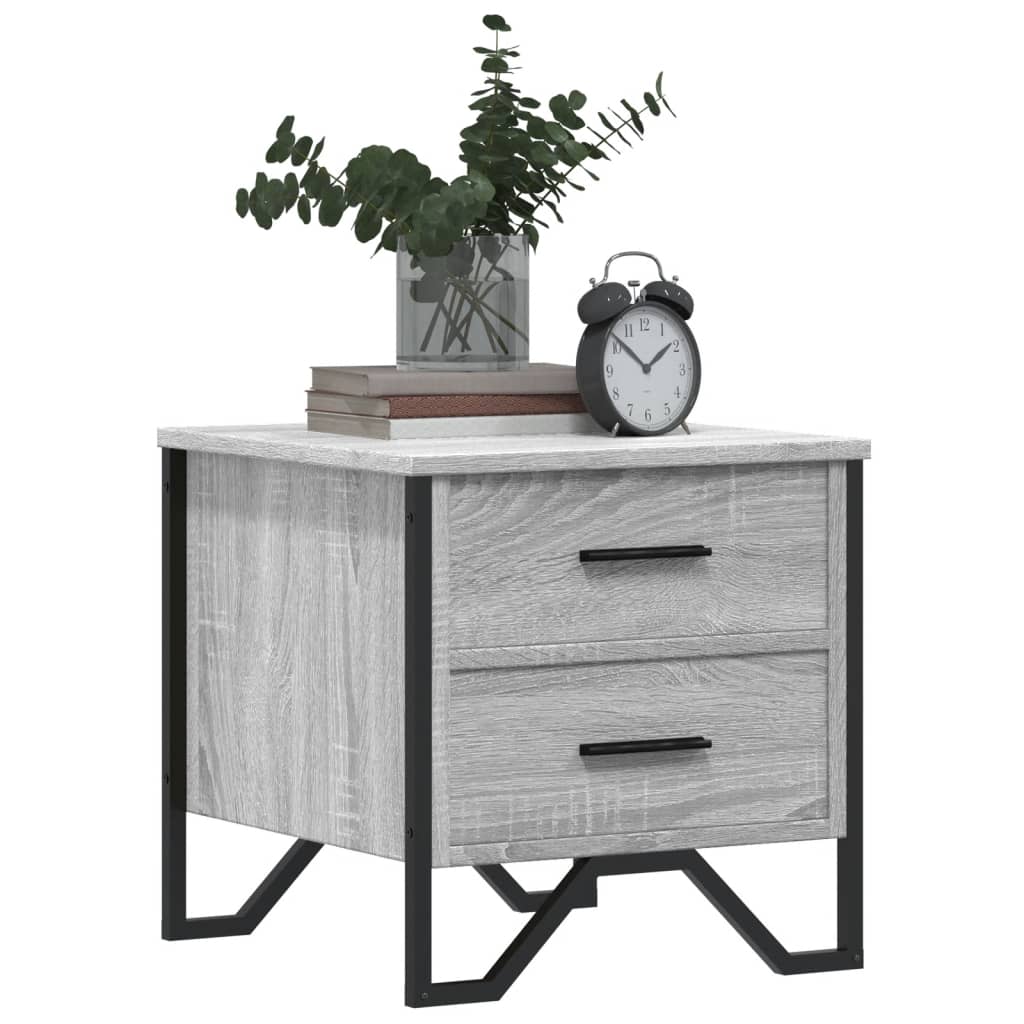 Bedside Cabinet Grey Sonoma 40x41x40 cm Engineered Wood