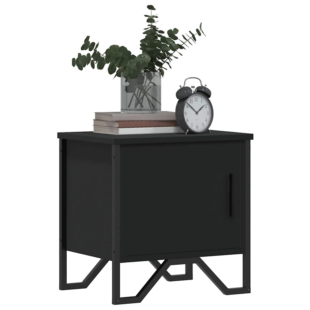 Bedside Cabinets 2 pcs Black 40x30x40 cm Engineered Wood