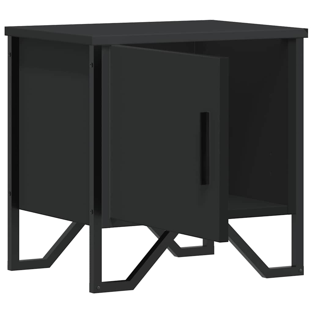 Bedside Cabinets 2 pcs Black 40x30x40 cm Engineered Wood