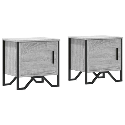 Bedside Cabinets 2 pcs Grey Sonoma 40x30x40 cm Engineered Wood