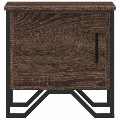Bedside Cabinet Brown Oak 40x30x40 cm Engineered Wood