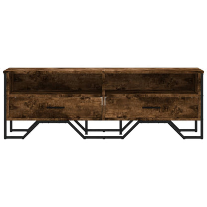 TV Cabinet Smoked Oak 122x34x41 cm Engineered Wood