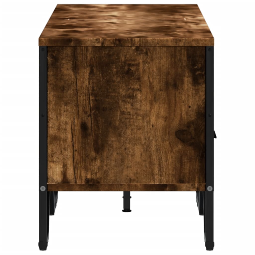 TV Cabinet Smoked Oak 122x34x41 cm Engineered Wood