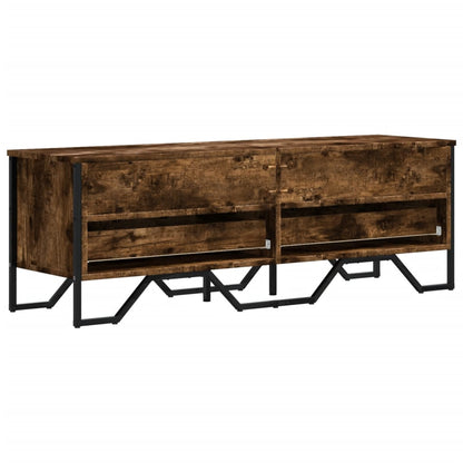 TV Cabinet Smoked Oak 122x34x41 cm Engineered Wood