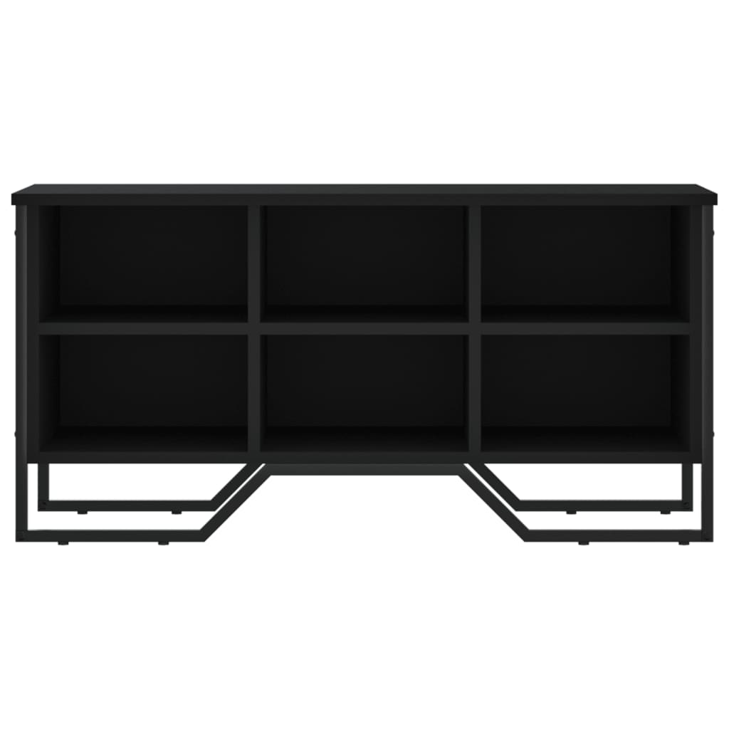 Shoe Cabinet Black 90x38x45.5 cm Engineered Wood