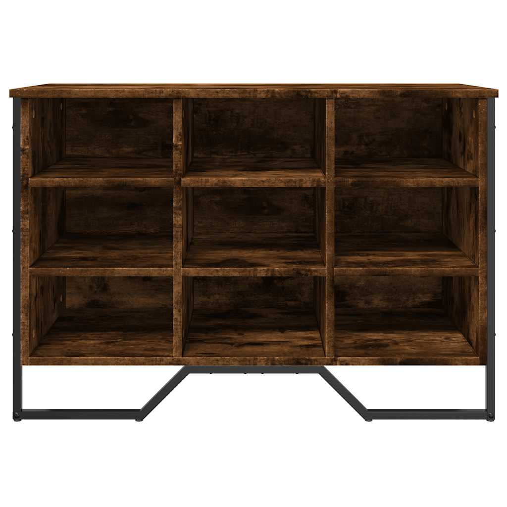 Shoe Cabinet Smoked Oak 90x38x61.5 cm Engineered Wood