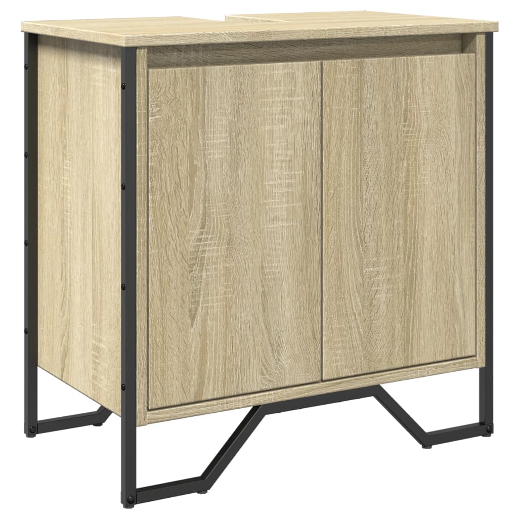 Bathroom Sink Cabinet Sonoma Oak 60x35x60 cm Engineered Wood