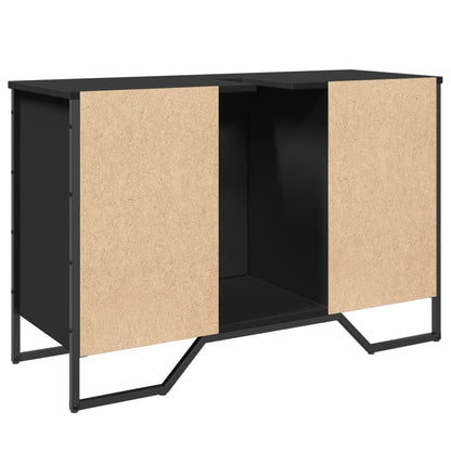 Bathroom Sink Cabinet Black 91x35x60 cm Engineered Wood