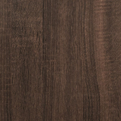 Office Desk Brown Oak 123.5x73.5x75 cm Engineered Wood