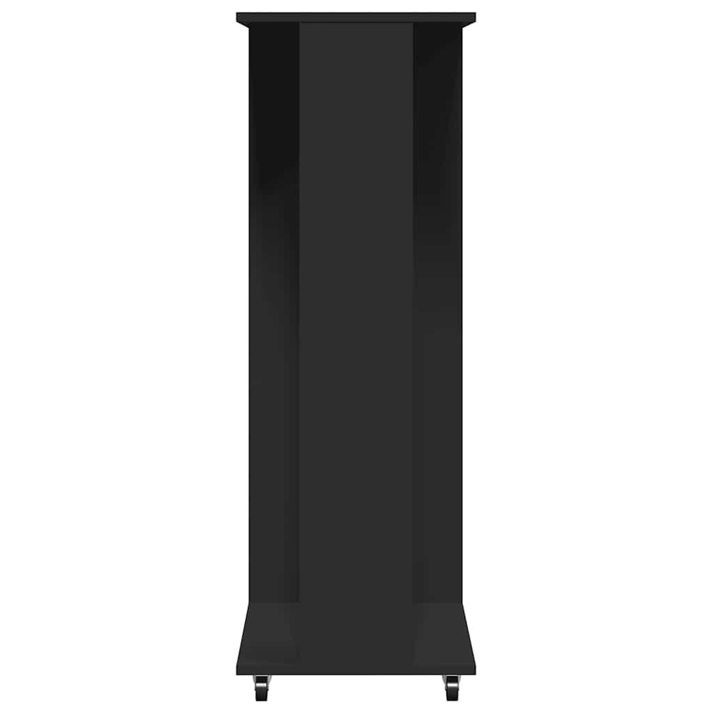 Wardrobe with Wheels Black 102x38x110 cm Engineered Wood