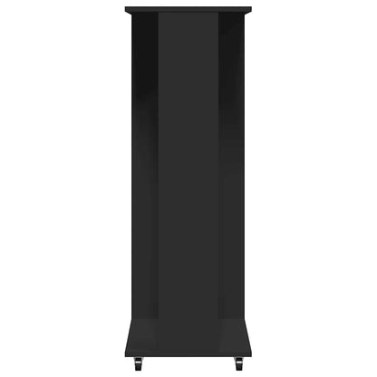 Wardrobe with Wheels Black 102x38x110 cm Engineered Wood