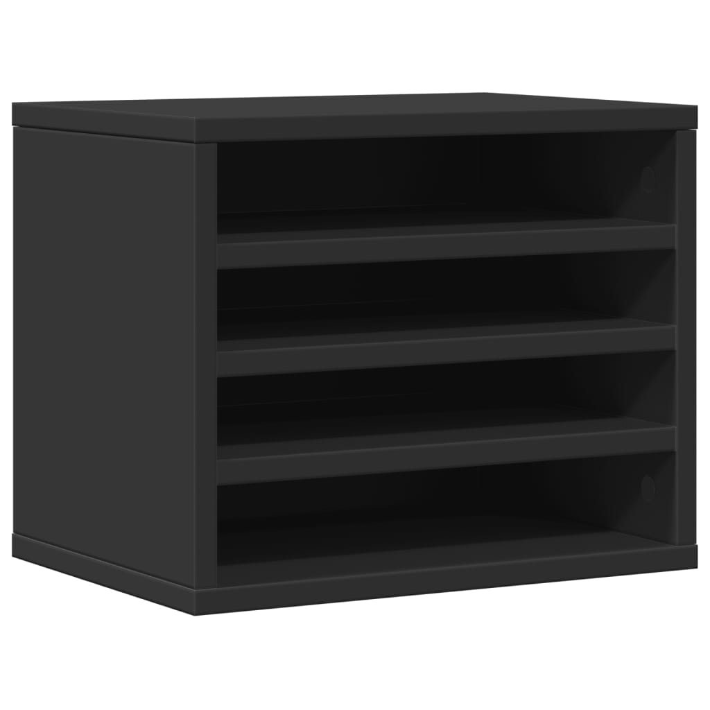 Desk Organiser Black 36x26x29.5 cm Engineered wood