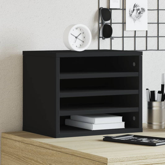 Desk Organiser Black 36x26x29.5 cm Engineered wood
