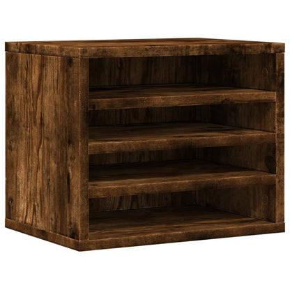 Desk Organiser Smoked Oak 36x26x29.5 cm Engineered wood