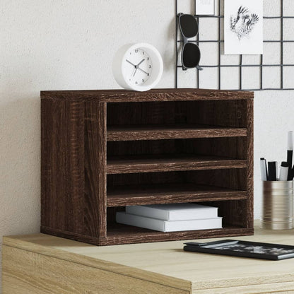 Desk Organiser Brown Oak 36x26x29.5 cm Engineered wood