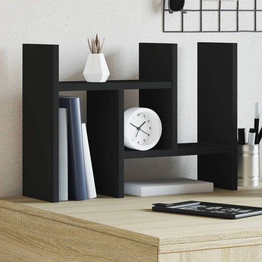 Desk Organiser Black 34.5x15.5x35.5 cm Engineered wood