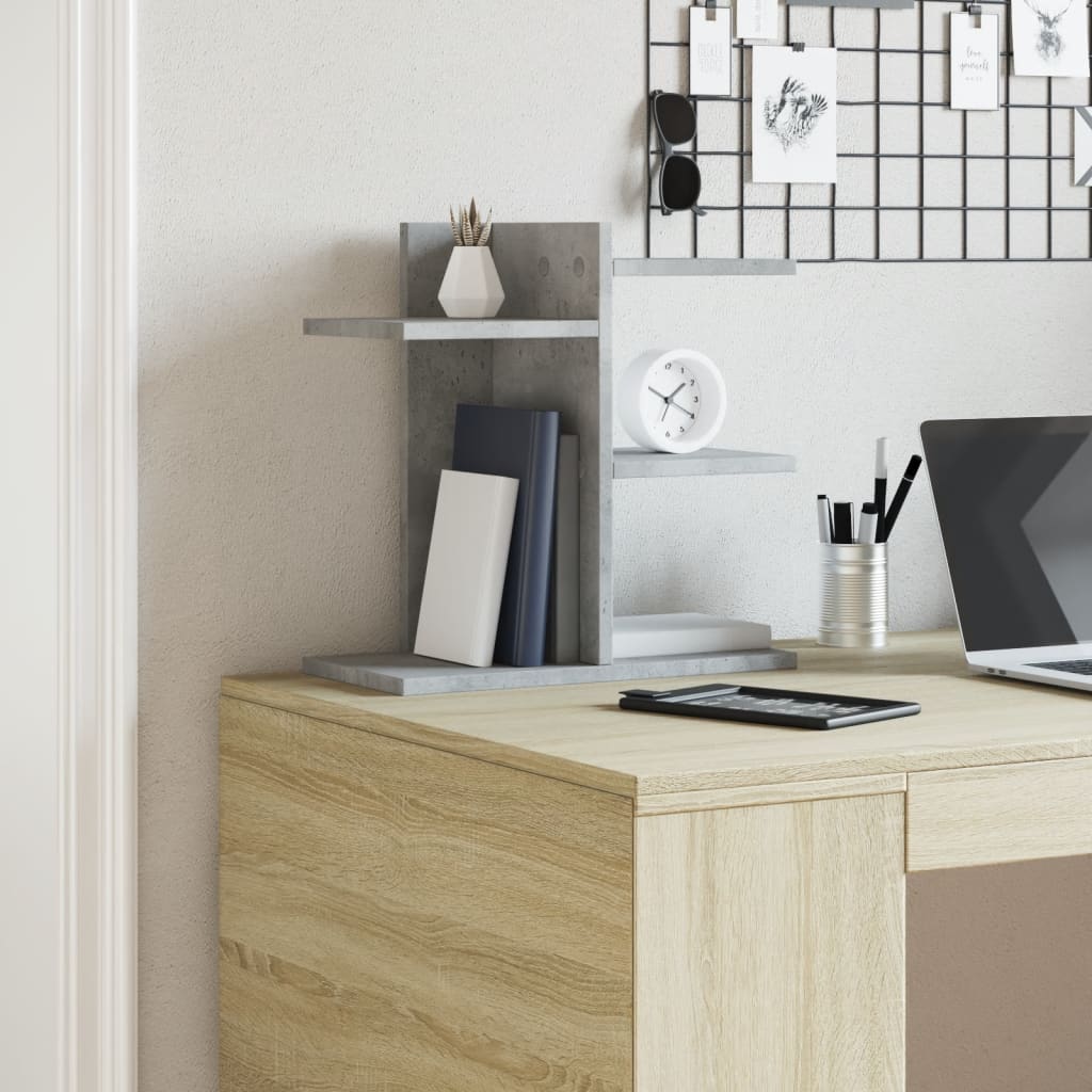 Desk Organiser Concrete Grey 42x21.5x42 cm Engineered wood