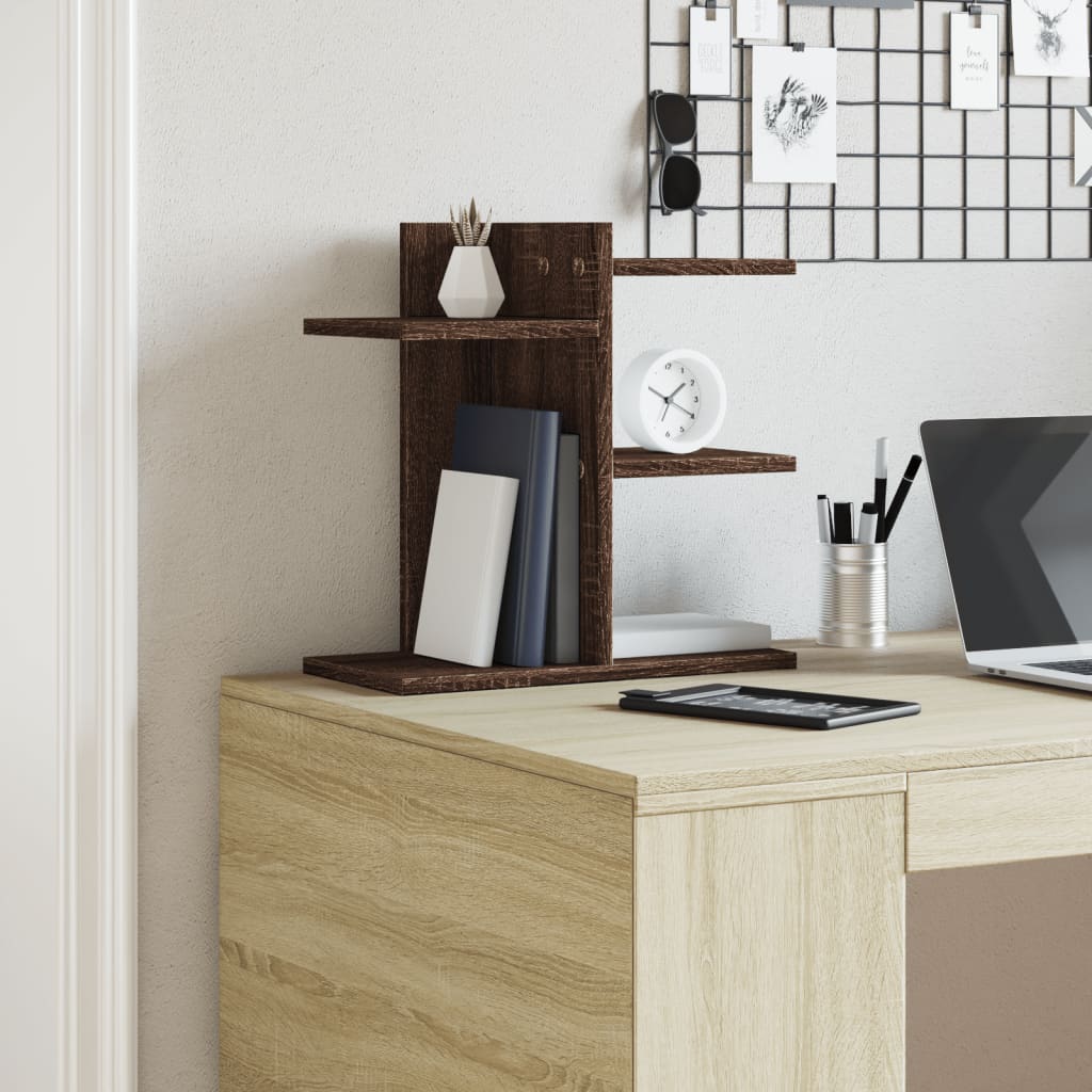 Desk Organiser Brown Oak 42x21.5x42 cm Engineered wood