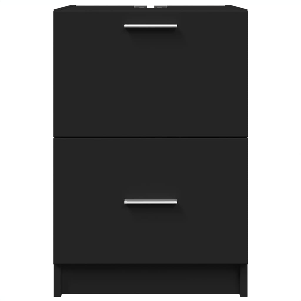 Sink Cabinet Black 40x37x59 cm Engineered Wood