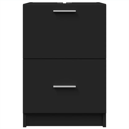 Sink Cabinet Black 40x37x59 cm Engineered Wood