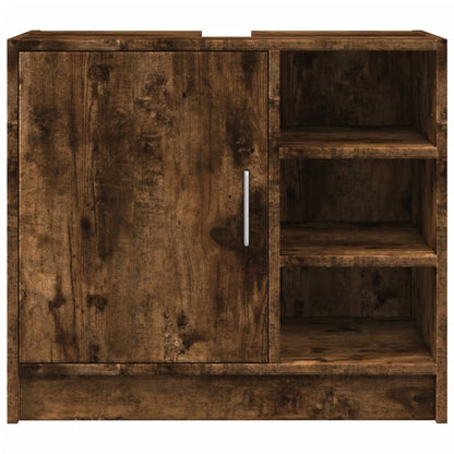 Sink Cabinet Smoked Oak 63x29x55 cm Engineered Wood