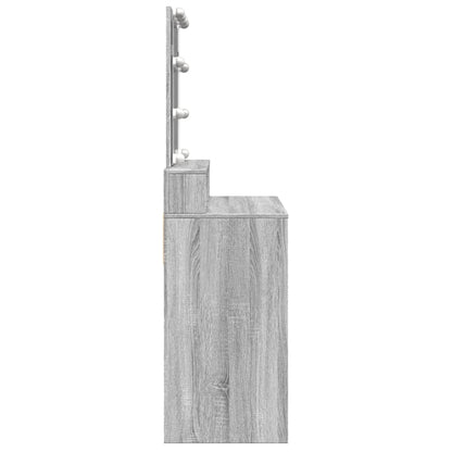 Dressing Table with LED Grey Sonoma 80x41x144.5 cm