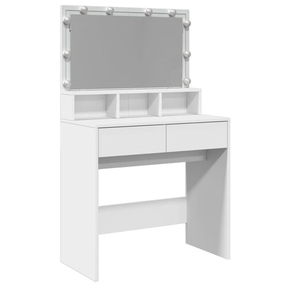 Dressing Table with LED White 80x41x134.5 cm