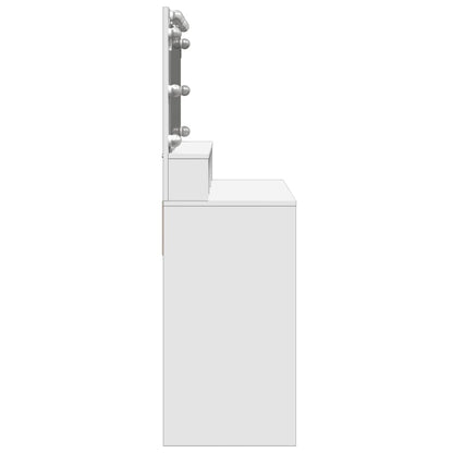 Dressing Table with LED White 80x41x134.5 cm