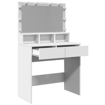 Dressing Table with LED White 80x41x134.5 cm