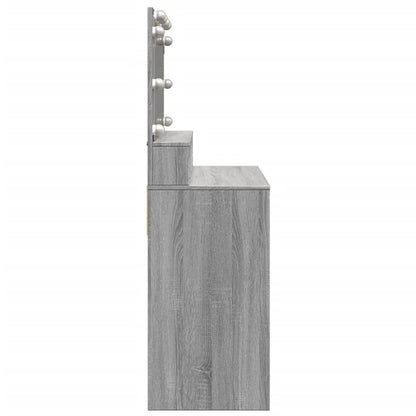 Dressing Table with LED Grey Sonoma 80x41x134.5 cm