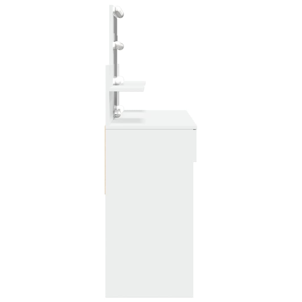 Dressing Table with LED White 100x40x130 cm