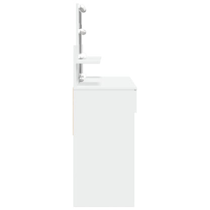 Dressing Table with LED White 100x40x130 cm