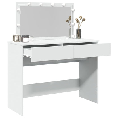 Dressing Table with LED White 100x40x120 cm