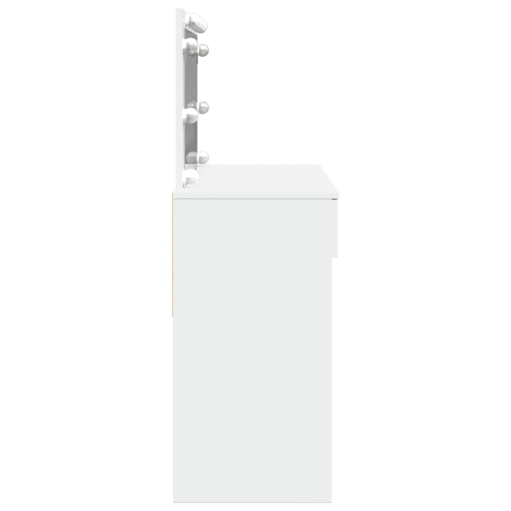 Dressing Table with LED White 100x40x120 cm