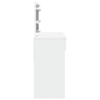 Dressing Table with LED White 100x40x120 cm