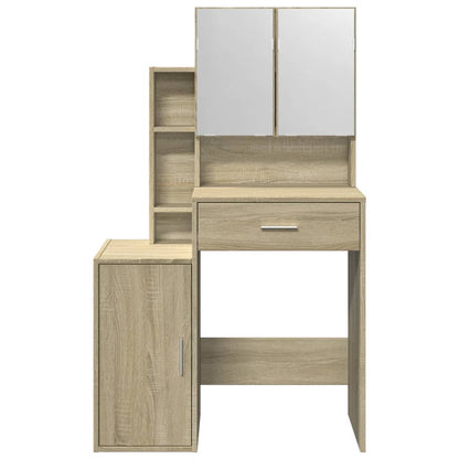 Dressing Table with Cabinet Sonoma Oak 80x35x132 cm