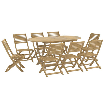 9 Piece Garden Dining Set Solid Wood Acacia