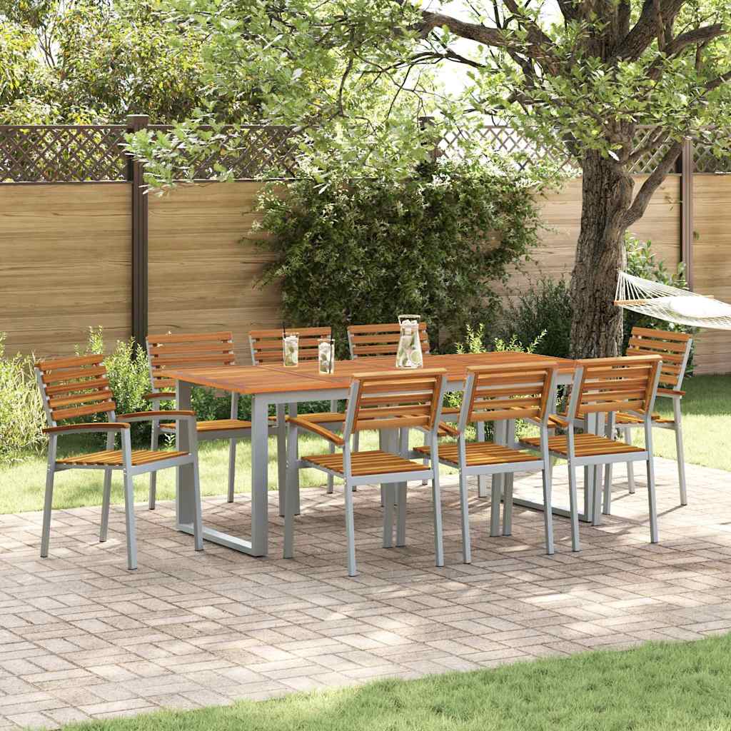 Garden Chair 8 pcs Brown 56 x 57 x 87cm Solid Acacia wood