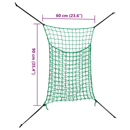 Hay Nets 2 pcs Rectangular Green 90x60 cm PP