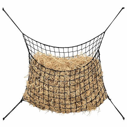 Hay Nets 2 pcs Rectangular Black 200x120 cm PP