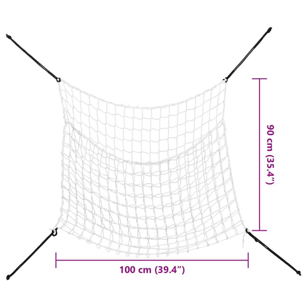 Hay Nets 2 pcs Rectangular White 100x90 cm PP