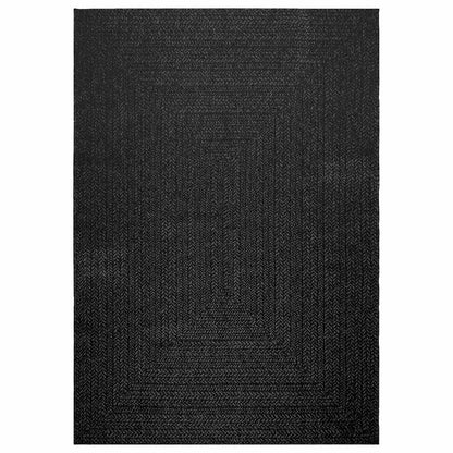 Rug ZIZUR Anthracite 160x230 cm Jute Look Indoor and Outdoor